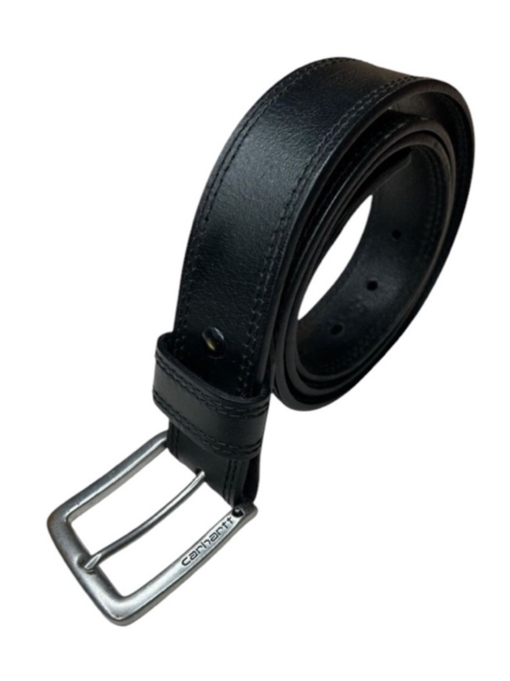 Carhartt Men's Black Belt Size 38 Black Top Grain Leather Rugged 1.5" Width